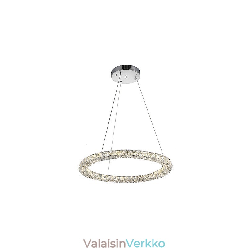 Moderni Ring Crystal Katto-riippuvalo Kristallikruunu Valo Sisävalaisimet Valaisimet Himmennettävä kaukosäätimellä
