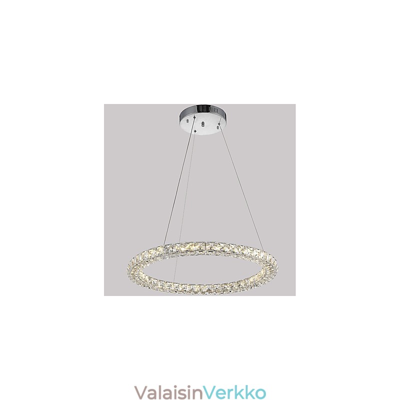 Moderni Ring Crystal Katto-riippuvalo Kristallikruunu Valo Sisävalaisimet Valaisimet Himmennettävä kaukosäätimellä