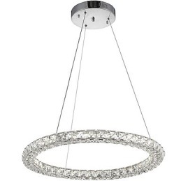 Moderni Ring Crystal Katto-riippuvalo Kristallikruunu Valo Sisävalaisimet Valaisimet Himmennettävä kaukosäätimellä