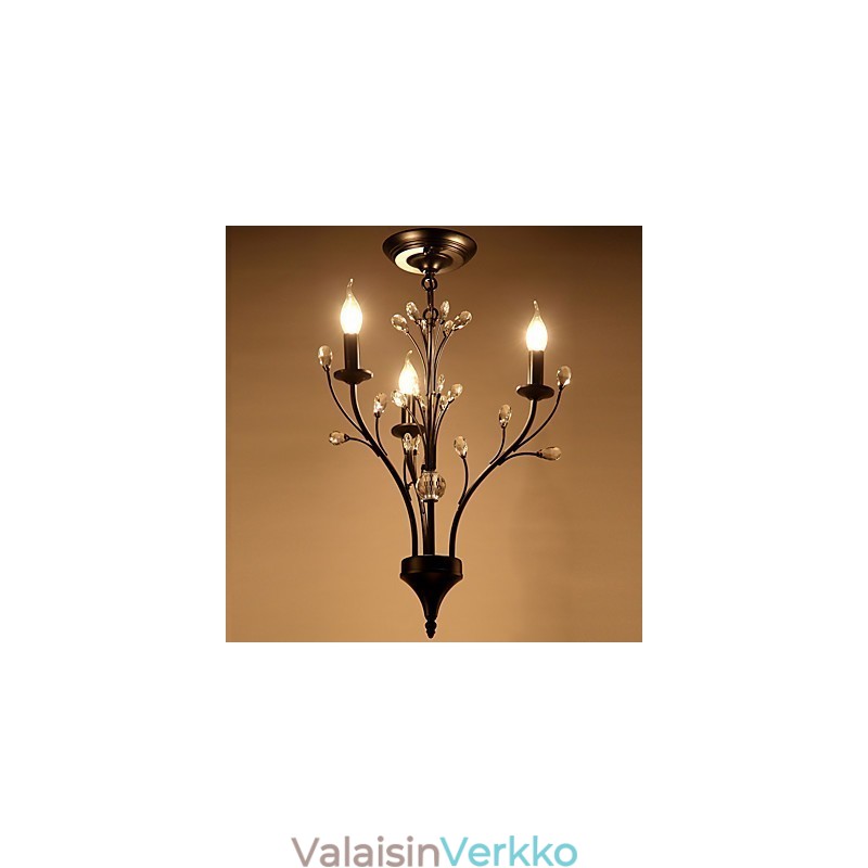 Moderni nykyaikainen perinteinen klassinen maalaismainen Lodge Vintage Retro Lantern Country Globe -maalausominaisuus kristallikruunulle