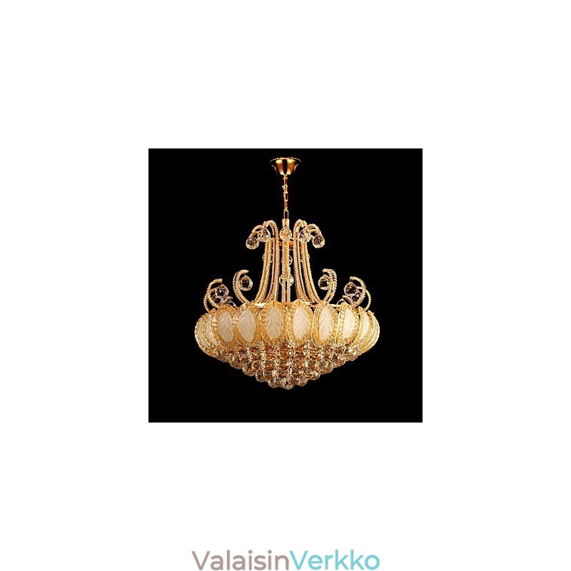 Moderni ylellinen kattokruunu, kristalliriippuvalaisin halkaisija 50 cm, sisältää 8 polttimoa
