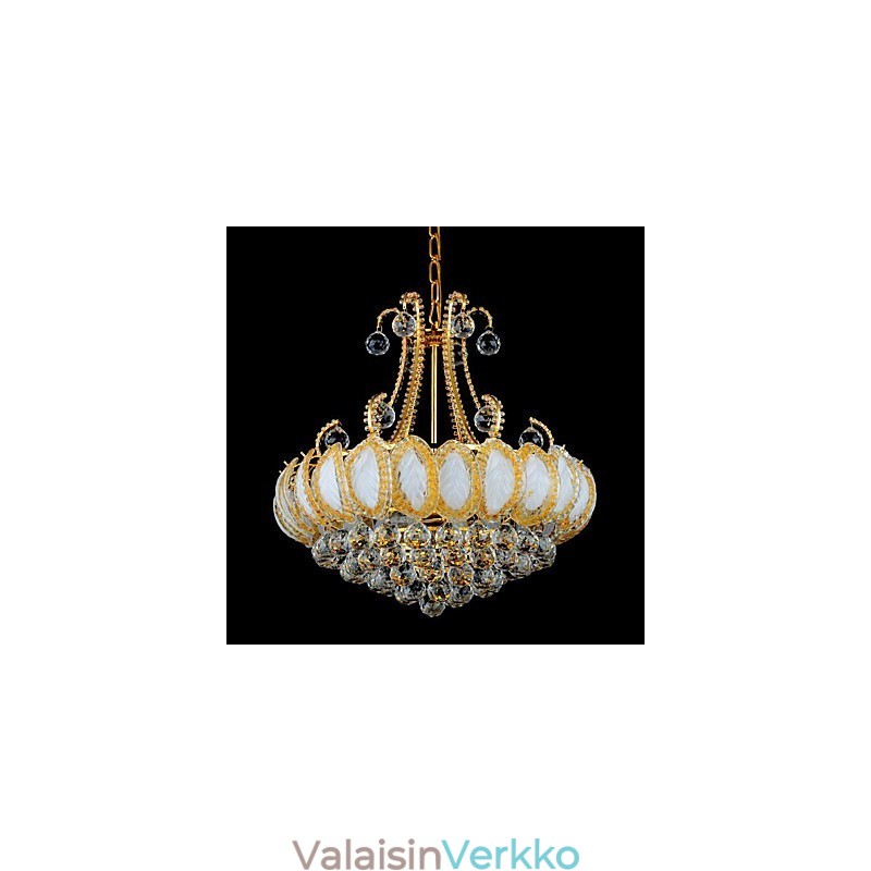Moderni ylellinen kattokruunu, kristalliriippuvalaisin halkaisija 50 cm, sisältää 8 polttimoa