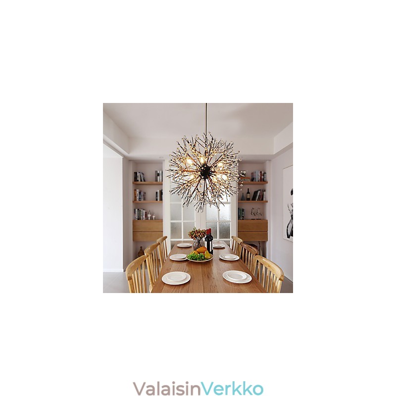 Moderni Kattokruunu Ilotulitus Vintage takorauta 8 valolla Kattokruunusaaren kattovalaisin