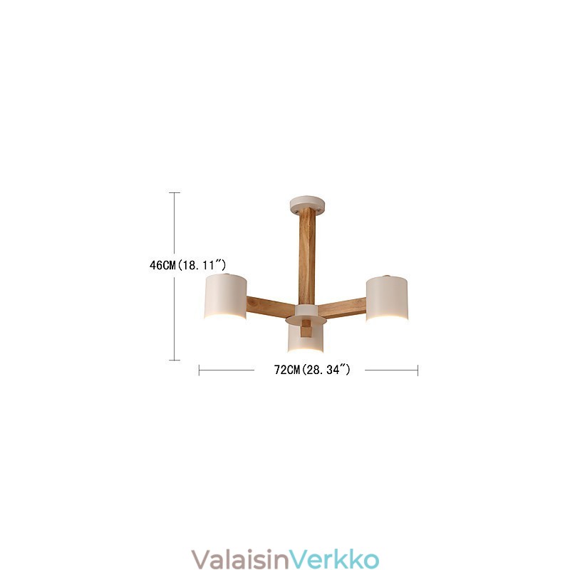 3 valoa kattokruunu Moderni nykyaikainen Perinteinen Klassinen Vintage Country Wood -ominaisuus puulle