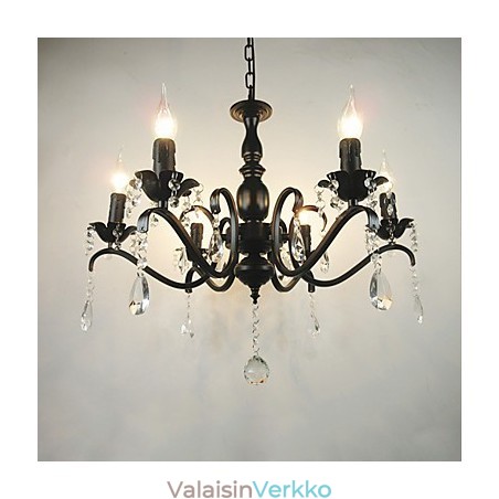 Kattokruunu Yksinkertainen kristallirauta kynttilän valot koristelu valaisimet valaistus Kattokruunu Yksinkertainen kristallirauta kynttilän valot koristelu valaisimet valaistus