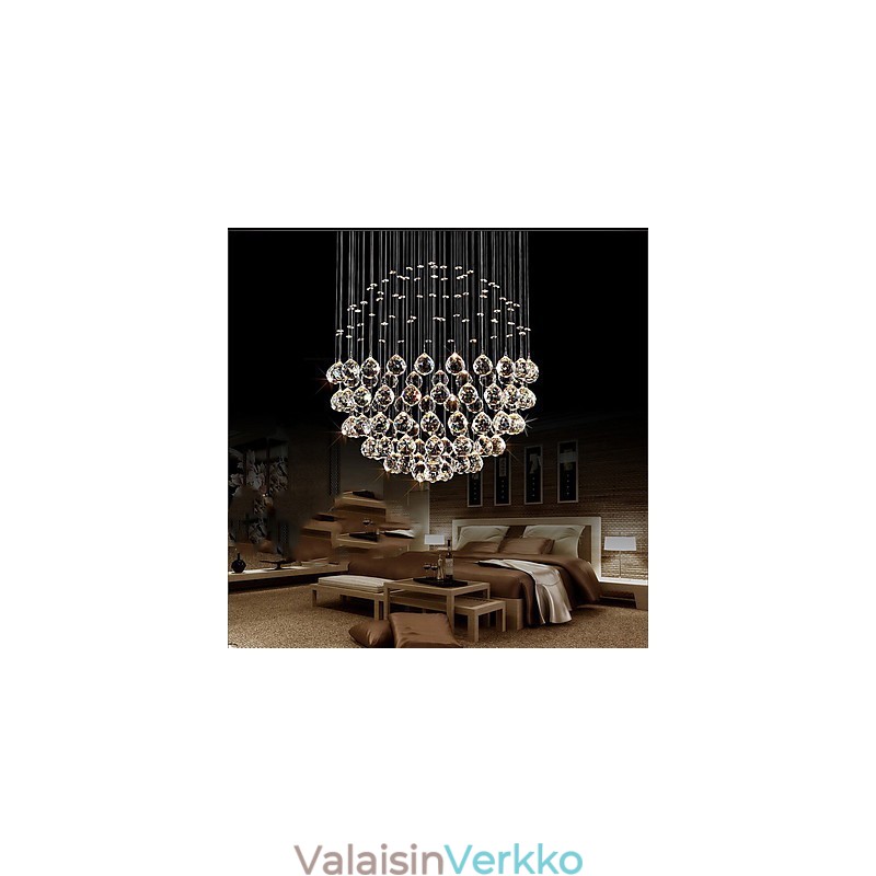 Moderni nykyaikainen perinteinen klassinen maalaismainen Lodge Vintage Country Island kristalli galvanoitu metalliriippuvalaisin