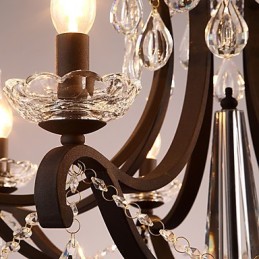 5 valoa kristallikruunu Moderni nykyaikainen perinteinen klassinen maalaismainen Lodge Vintage retro lyhty rumpu maalaus