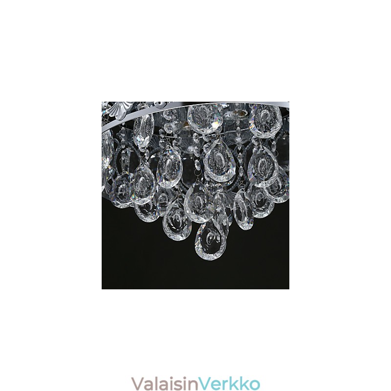 Tyylikäs moderni läpinäkyvä kristallikruunu 4 valolla