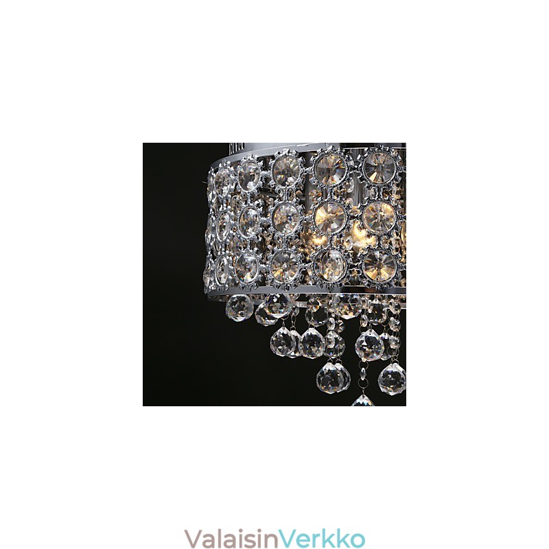 4 valoa auringonkukka K9 läpinäkyvä kristallikruunu