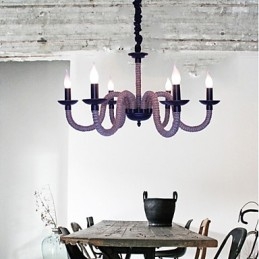 Loft Industrial Wind Vintage rautavalaisimet Kaupat Kattokruunu Köysi Kattokruunu Valot