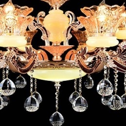 Riipus kevyt sinkkiseosominaisuus Crystal Mini Style Metalli sisäkauppoihin 15 polttimoa