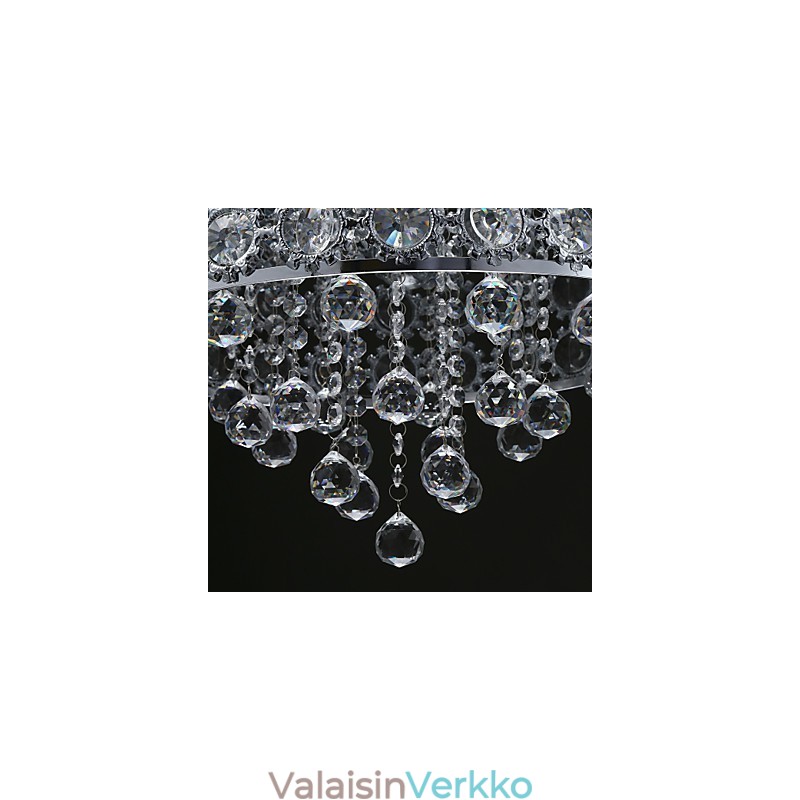 4 valoa auringonkukka K9 läpinäkyvä kristallikruunu