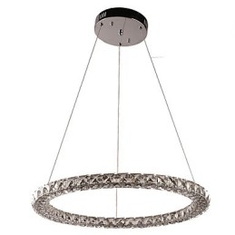 Moderni Ring Crystal -riippuvalaisin Moderni kristallikruunu kattovalaisin sisävalaisimet, himmennettävissä kaukosäätimellä