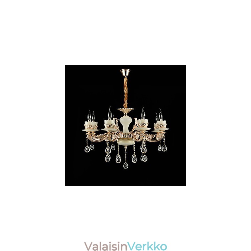 Perinteinen klassinen sinkkiseosominaisuus Crystal Mini Style Metal 8 lamps -kattokruunulle