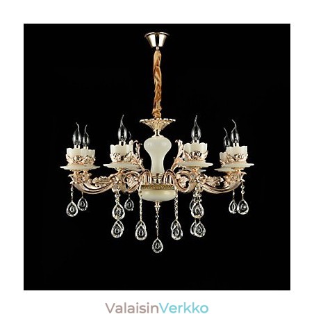 Perinteinen klassinen sinkkiseosominaisuus Crystal Mini Style Metal 8 lamps -kattokruunulle Perinteinen klassinen sinkkiseosominaisuus Crystal Mini Style Metal 8 lamps -kattokruunulle