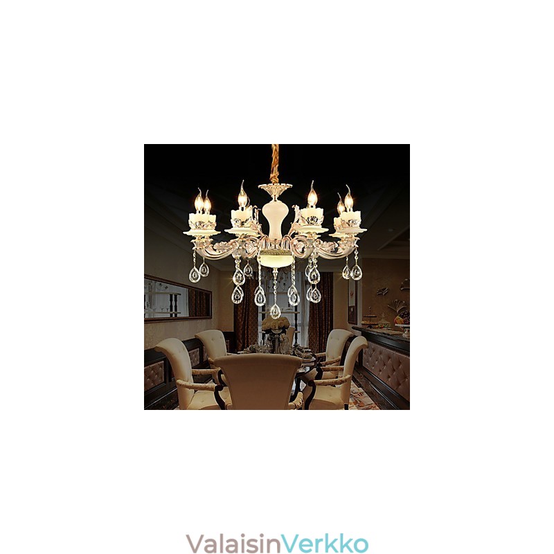 Perinteinen klassinen sinkkiseosominaisuus Crystal Mini Style Metal 8 lamps -kattokruunulle