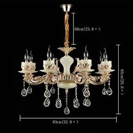 Perinteinen klassinen sinkkiseosominaisuus Crystal Mini Style Metal 8 lamps -kattokruunulle