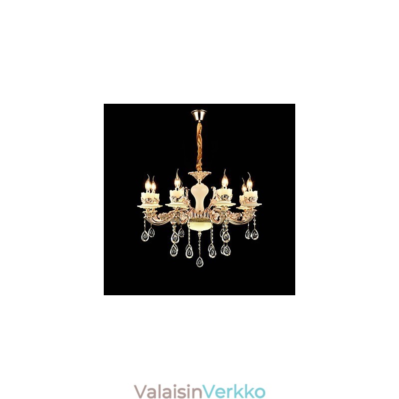 Perinteinen klassinen sinkkiseosominaisuus Crystal Mini Style Metal 8 lamps -kattokruunulle