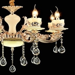 Perinteinen klassinen sinkkiseosominaisuus Crystal Mini Style Metal 8 lamps -kattokruunulle