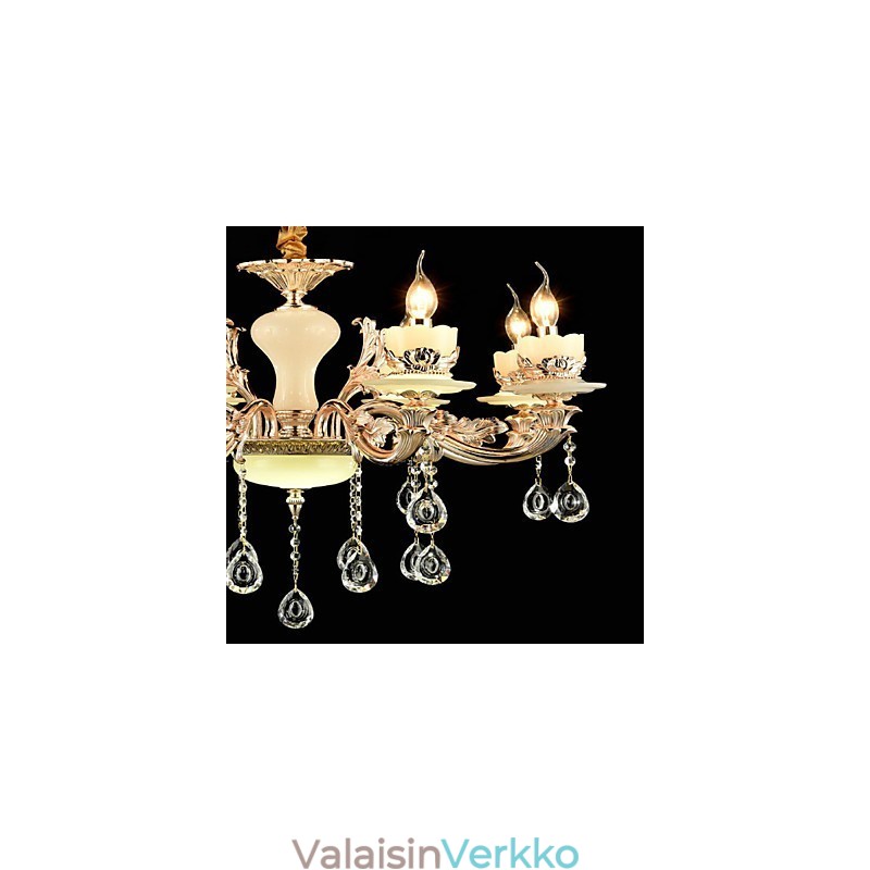 Perinteinen klassinen sinkkiseosominaisuus Crystal Mini Style Metal 8 lamps -kattokruunulle