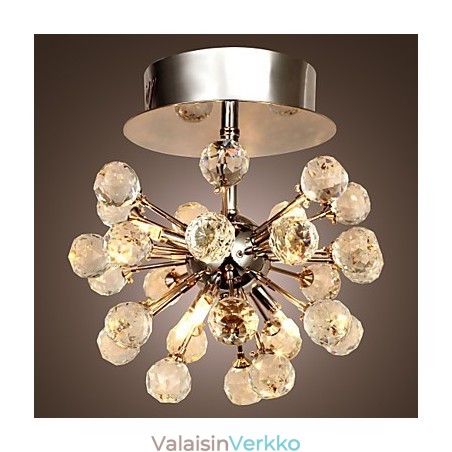 Moderni nykyaikainen Crystal Mini Style kromimetallikattokruunu uppoasennus Moderni nykyaikainen Crystal Mini Style kromimetallikattokruunu uppoasennus