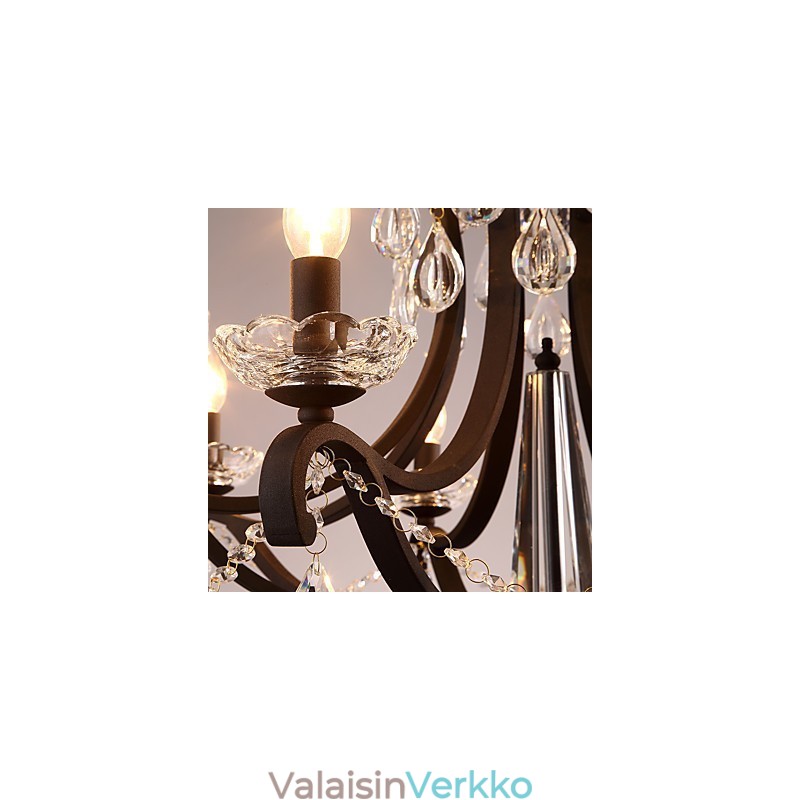 8 valoa kristallikruunu moderni nykyaikainen perinteinen klassinen maalaismainen Lodge Vintage retro lyhty rumpu maalaus