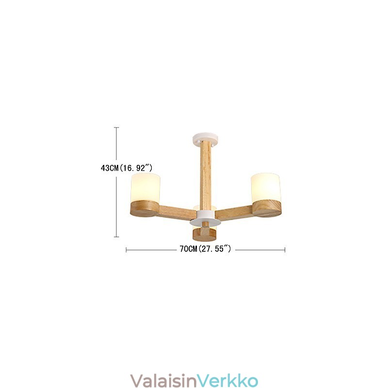 3 valoa kattokruunu Moderni nykyaikainen Perinteinen Klassinen Vintage Country Wood -ominaisuus puulle