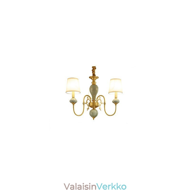 Perinteinen Classic Country Brass -ominaisuus Mini Style Metal 3 Polbs -kattokruunulle