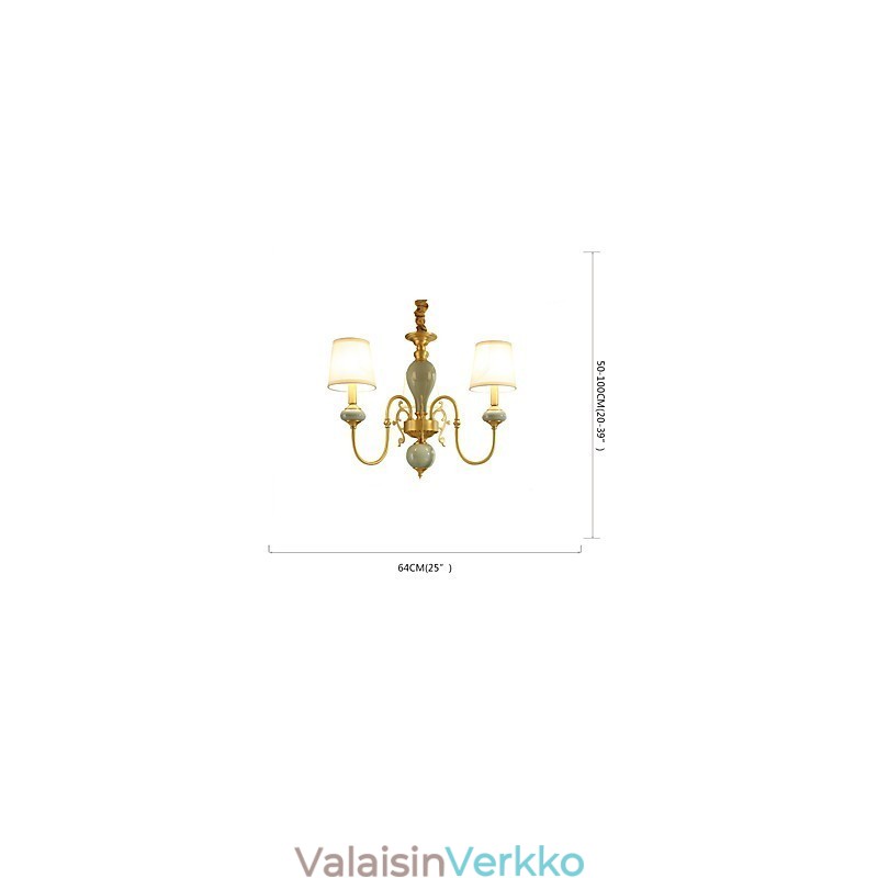 Perinteinen Classic Country Brass -ominaisuus Mini Style Metal 3 Polbs -kattokruunulle