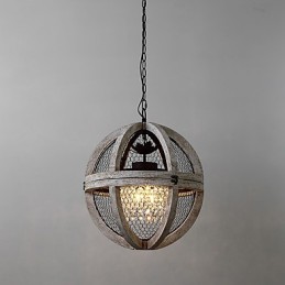 Vintage Metal Amercian Industrial Loft Maalaus Väri Puinen Kattokruunu Lamppu Sisätilojen Koristele riippuvalaisin