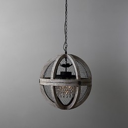 Vintage Metal Amercian Industrial Loft Maalaus Väri Puinen Kattokruunu Lamppu Sisätilojen Koristele riippuvalaisin