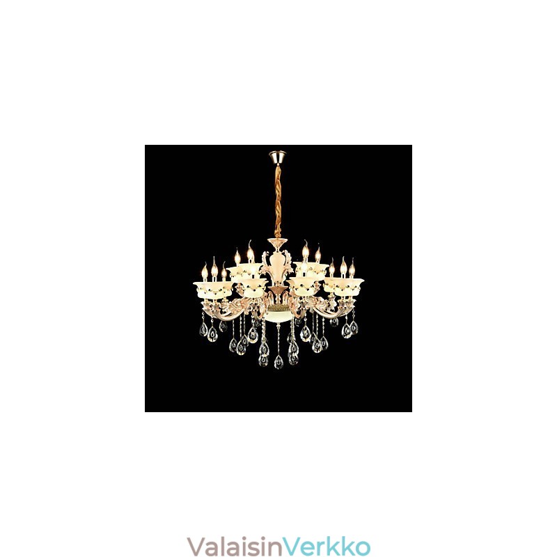 Perinteinen klassinen sinkkiseosominaisuus Crystal Mini Style Metal Indoors Garden 15 lamps kattokruunulle