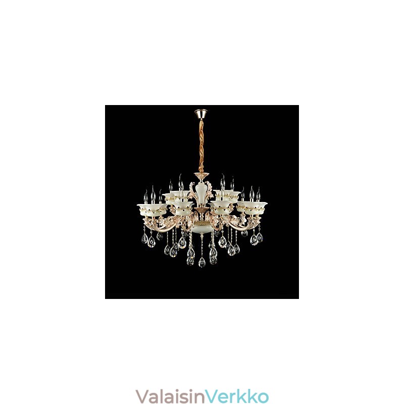 Perinteinen klassinen sinkkiseosominaisuus Crystal Mini Style Metal Indoors Garden 15 lamps kattokruunulle