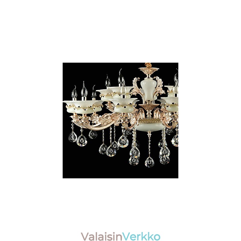 Perinteinen klassinen sinkkiseosominaisuus Crystal Mini Style Metal Indoors Garden 15 lamps kattokruunulle