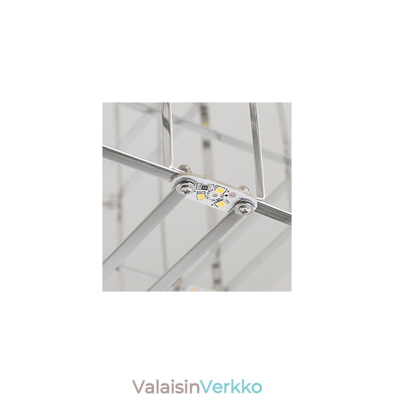 Moderni kattokruunu, ruostumattomasta teräksestä valmistettu valaisin