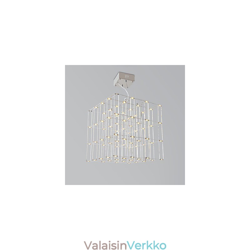 Moderni kattokruunu, ruostumattomasta teräksestä valmistettu valaisin