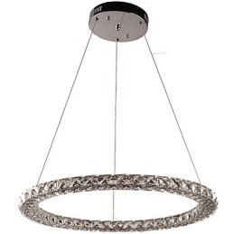 Ring Crystal -riippuvalaisin Moderni kristallikruunu kattovalaisimet sisävalaisimiin, himmennettävissä kaukosäätimellä
