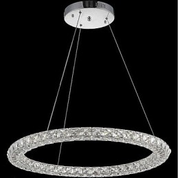 Ring Crystal -riippuvalaisin Moderni kristallikruunu kattovalaisimet sisävalaisimiin, himmennettävissä kaukosäätimellä