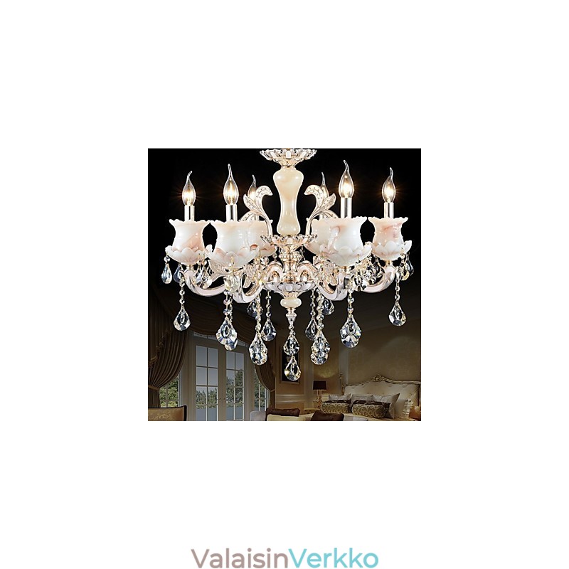 Eurooppalaistyylinen sinkkiseoksesta valmistettu kynttilänkristalliriippuvalaisin