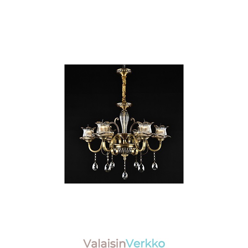 Maalaismainen Lodge-maalausominaisuus suunnittelijoille Metallikaupat, 2 lamppua kattokruunu