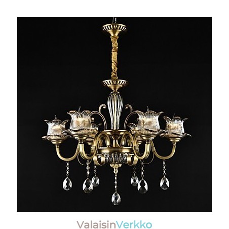 Maalaismainen Lodge-maalausominaisuus suunnittelijoille Metallikaupat, 2 lamppua kattokruunu