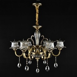 Maalaismainen Lodge-maalausominaisuus suunnittelijoille Metallikaupat, 2 lamppua kattokruunu