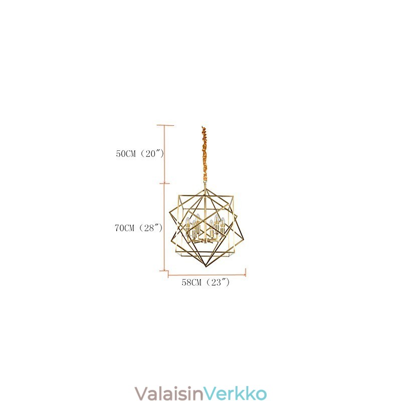 Lantern messinkiominaisuus suunnittelijoille Metallikruunu
