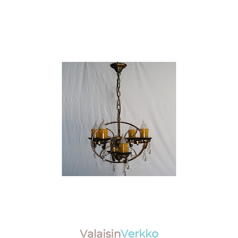 Rustic Lodge Vintage Retro Country Globe -maalausominaisuus minityylisuunnittelijoille Metallikruunu