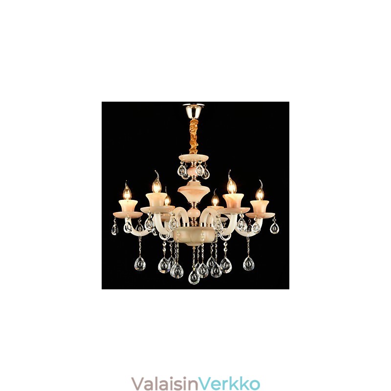 Perinteinen klassinen galvanoitu ominaisuus Crystal Mini Style -metallikattokruunulle