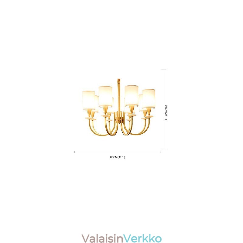 Pure Brass Kattokruunu Jade koristeellinen kattokruunu