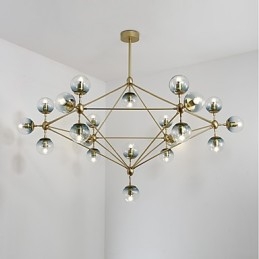 Twenty_one Light Postmoderni Eurooppa -tyyli Modo Metallilasiriippuvalaisin Aula Koristele teollinen kattokruunu lamppu