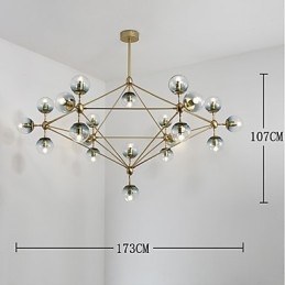 Twenty_one Light Postmoderni Eurooppa -tyyli Modo Metallilasiriippuvalaisin Aula Koristele teollinen kattokruunu lamppu