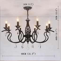 Eurooppalaistyylinen kristallikruunu ruokavalot Yksinkertaiset luovat kynttilät lamput ja lyhdyt uutuus Lightig