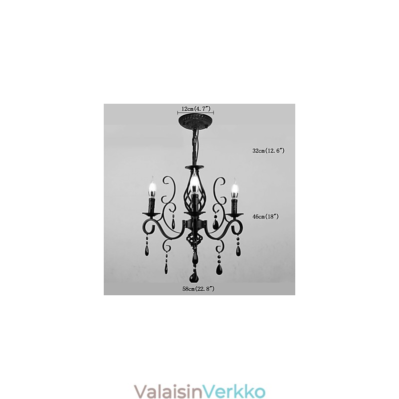 Crystal Lamp 3 Light moderni yksinkertainen uutuus valaisimet